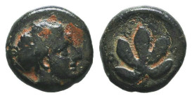 Greek Coins. 4th - 3rd century B.C. AE
Reference:

Condition: Very Fine

Weight: 0,8 gr
Diameter: 8,4