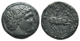 Greek Coins. 4th - 3rd century B.C. AE
Reference:

Condition: Very Fine

Weight: 5,7 gr
Diameter: 18