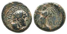 Roman Provincial Coins, Ae
Reference:

Condition: Very Fine

Weight: 3,2 gr
Diameter: 14,3 mm