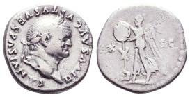 Vespasian. A.D. 69-79. AR denarius
Reference:

Condition: Very Fine

Weight: 3gr
Diameter: 17,5mm