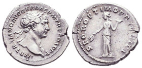 Trajan. A.D. 98-117. AR denarius
Reference:

Condition: Very Fine

Weight: 3,3gr
Diameter: 19,3mm