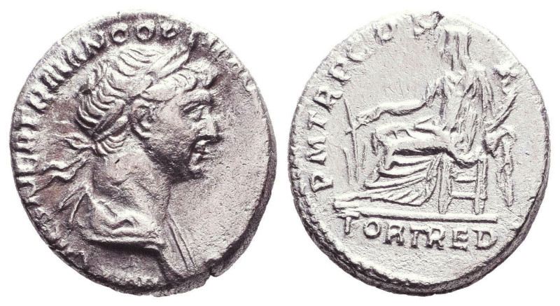 Trajan. A.D. 98-117. AR denarius
Reference:

Condition: Very Fine

Weight: 3,3gr...