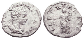 Elagabalus. A.D. 218-222. AR denarius 
Reference:

Condition: Very Fine

Weight: 2,3gr
Diameter: 19,6mm