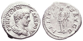 Geta. A.D. 209-212. AR denarius
Reference:

Condition: Very Fine

Weight: 3,3gr
Diameter: 17,8mm