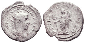 Philip I. A.D. 244-249. AR antoninianus
Reference:

Condition: Very Fine

Weight: 2,9gr
Diameter: 23,2mm