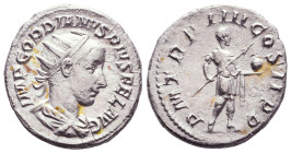 Gordian III. AD 238-244. AR. Antoninianus
Reference:

Condition: Very Fine

Weight: 4gr
Diameter: 22,1gr