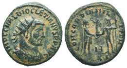 Diocletian. A.D. 284-305. AE antoninianus
Reference:

Condition: Very Fine

Weight: 3,5gr
Diameter: 20,4mm
