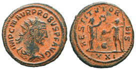 Probus. A.D. 276-282. AE antoninianus
Reference:

Condition: Very Fine

Weight: 3,4gr
Diameter: 21,8mm