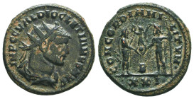 Diocletian. A.D. 284-305. AE antoninianus
Reference:

Condition: Very Fine

Weight: 3,58gr
Diameter: 21,2mm