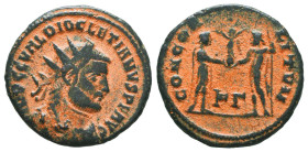 Diocletian. A.D. 284-305. AE antoninianus
Reference:

Condition: Very Fine

Weight: 3,3gr
Diameter: 20,1mm
