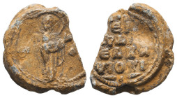Byzantine Lead Seals, 7th - 13th Centuries. 
Reference:

Condition: Very Fine

Weight: 5,7 gr
Diameter: 20,2mm
