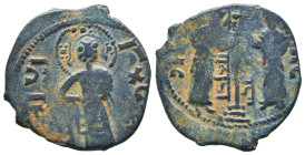 Medieval Coins, Crusaders Ae Coins.
Reference:

Condition: Very Fine

Weight: 3,9gr
Diameter: 22,9mm