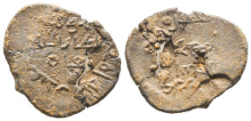 Medieval, Islamic Lead Seal.
Reference:

Condition: Very Fine

Weight: 5,1gr
Diameter: 21,9mm