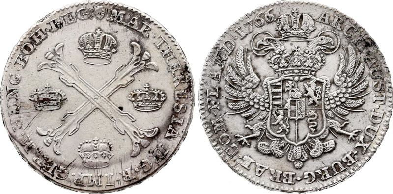 Belgium - Brabant - Maria Theresa (1740-1780), Kronenthaler 1766 over 1765 (Brus...