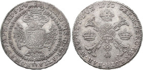 Belgium - Brabant - Francis I (1745-1765), Kronenthaler 1760 (Brussels mint) (Silver, 29.35 gr, 41 mm). KM 22. Very Fine, Cleaned.