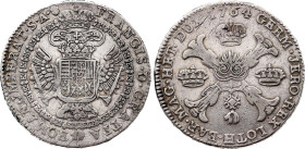 Belgium - Brabant - Francis I (1745-1765), Kronenthaler 1764 (Brussels mint) (Silver, 29.20 gr, 41 mm). KM 22. Very Fine, Cleaned.