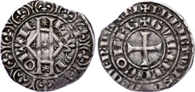 Belgium - Hainaut - Guillaume I (1304-1337), Petit gros (1323-1326) (Valenciennes mint) (Silver, 1.85 gr, 23 mm). Chalon 51 (1 known), Lucas 79, Decro...