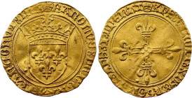 Belgium - Tournai - Charles VIII (French Royal mint) (1483-1498), Ecu d'or, 1st issue dit Type Nouveau (11 September 1483) (Tournai mint) (Gold, 3.38 ...