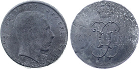 Belgium - Prince Regent Charles (1944-1951), Tin essai 1000 Francs 1949 (Lead, 19.73 gr, 29 mm). Bogaert 2838. Extremely Fine.