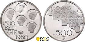 Belgium - Baudouin I (1951-1993), Mule 500 Francs 1980 Dutch/French Legend (Brussels mint) (Silver, 25.00 gr, 37 mm).GR-BR 3550, KM 165. PCGS PR67 CAM...
