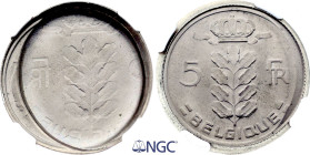 Belgium - Brockage 5 Francs (1948-1981). NGC MS66
