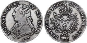 France - Louis XV (1715-1774), Ecu of Bearn 1786 (Pau mint) (Silver, 29.30 gr, 41 mm). Ciani 2187, Duplessy 1708, Gadoury 356. Very Fine, Cleaned.

...