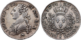 France - Louis XV (1715-1774), 1/2 Ecu 1792 A (Paris mint) (Silver, 14.69 gr, 33 mm). Ciani 2189, Duplessy 1709, Gadoury 355. Extremely Fine, Traces o...