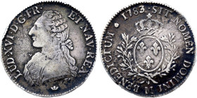 France - Louis XVI (1774-1793), Ecu 1783 over 1782 M (Toulouse mint) (Silver, 28.76 gr, 41 mm). Ciani 2187, Duplessy 1708, Gadoury 356, KM 564. Very F...