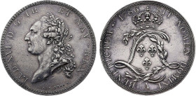 France - Louis XVI (1774-1793), Silver essai Ecu de Calonne 1786 A (Paris mint) (Silver, 29.39 gr, 41 mm). Ciani 2203, Gadoury 90. Extremely Fine.

Im...