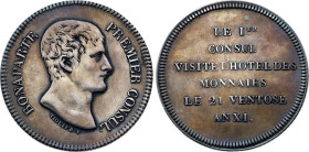 France - Napoleon Bonaparte (1799-1804), Module of 5 Francs AN XI (1803) (Paris mint) (Silver, 21.05 gr, 37.50 mm). Mazard 629c. Extremely Fine. Restr...