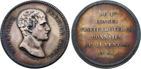 France - Napoleon Bonaparte (1799-1804), Module of 5 Francs AN XI (1803) (Paris mint) (Silver, 21.71 gr, 37.50 mm). Mazard 629c. Extremely Fine, Clean...