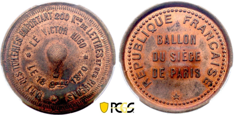 France - Government of National Defense (1870-1871), Siege of Paris, 10 Centimes...