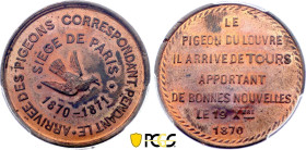 France - Government of National Defense (1870-1871), Siege of Paris, 10 Centimes 1870 (Copper, 10.00 gr, 30 mm). Florange 862. PCGS MS64 RB