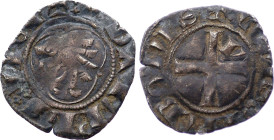 French States - Dauphine - Jean II de Viennois (1307-1319), Denier (1307-1319) (Billon, 1.18 gr, 19.50 mm). Duplessy 2421, Boudeau 1056, Poey d'Avant ...