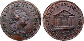 Louis XVI, Ouverture États Généraux à Versailles (27 Avril 1789) (Bronze, 6.92 gr, 25 mm). Superbe.