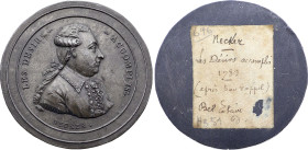 Jacques Necker (29 Juillet 1789) (Etain, 68.35 gr, 65 mm). Hennin 51. Superbe.
