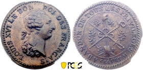 Louis XVI, Jeton 1789 (Cuivre, 0.00 gr, 0 mm). Feuardent 13394. PCGS MS64 BN