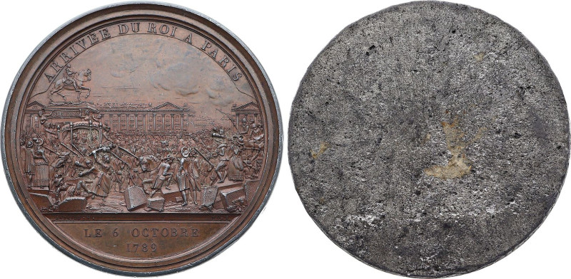 Louis XVI, Arrivée du Roi à Paris (6 octobre 1789), Andrieu (Fer, 106.72 gr, 86 ...