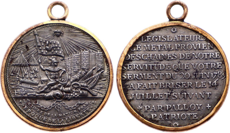 Prise de la Bastille (1789), Palloy (Fer, 17.40 gr, 37 mm). Hennin 71. Superbe.