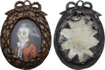 Portrait miniature (circa 1789-1792) (Bronze, 12.00 gr, 35 mm). Superbe.

Provient de la collection du Docteur André Bernheim