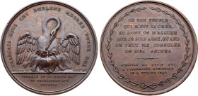 Hommage de la Garde Nationale de Versailles à Louis XVI (6 Février 1790) (Bronze, 54.79 gr, 53 mm). Hennin 124. Superbe.