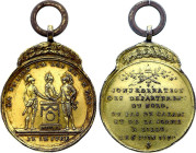 Confédération des Départements du Nord à Lille (6 Juin 1790) (Bronze doré, 9.54 gr, 26 mm). Hennin 138. Superbe.