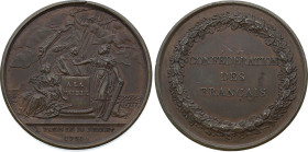 Confédération des Français (14 Juillet 1790), Gatteaux (Bronze, 40.00 gr, 41 mm). Hennin 140. Superbe.

La Confédération des Français a été un événeme...
