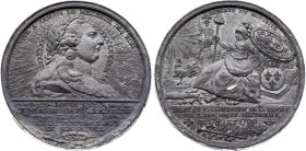 Louis XVI, restaurateur de la liberté (1790) (Etain, 122.79 gr, 77 mm). Hennin 176. Très beau.