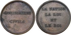 Commissaires Civils de Paris (1790), Gatteaux (Bronze, 34.00 gr, 42 mm). Hennin 188. Superbe.

Les Commissaires Civils de Paris étaient des fonctionna...
