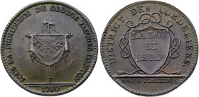 District des Cordeliers, Jacques Danton (1790) (Bronze, 9.52 gr, 31 mm). Hennin 1789. Superbe.
