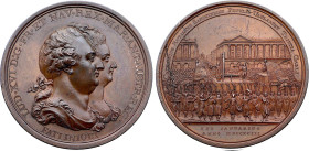 Exécution de Louis XVI (21 janvier 1793), Küchler (Bronze, 60.79 gr, 51 mm). Hennin 465. Superbe.
