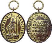 Médailles des Huissiers (1793), Maurisset (Bronze doré, 22.05 gr, 32 mm). Hennin cfr. 571. Très beau.