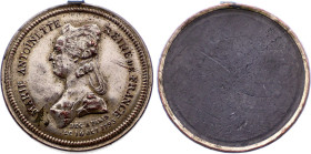 Mort de Marie-Antoinette (16 Octobre 1793), Palloy (Cuivre argenté, 26.69 gr, 35 mm). Hennin unlisted. Superbe, Anciennement avec bélière.