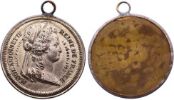 Mort de Marie-Antoinette (16 Octobre 1793), Palloy (Cuivre argenté, 27.72 gr, 35 mm). Hennin unlisted. Superbe.